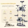 PawHut Kratzbaum 200H cm Katzenbaum mit Höhlen und Produktbild-Vorschau 6