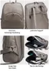 Caspar eleganter Damen Leder Rucksack großer City Backpack Produktbild-Vorschau 5