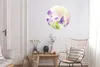 MuchoWow® Aluminium Wandkreis Lavendel - Schmetterling - Produktbild-Vorschau 5