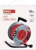 EMOS Kabeltrommel Schuko, 20m Kabel mit 1mm Querschnitt, 4 Steckdosen, Indoor Kabelrolle, Schutzklas Produktbild-Vorschau