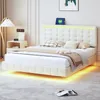ProximaX Polsterbett 160x200 cm – Doppelbett mit LED, USB & Produktbild-Vorschau 1
