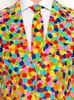 Close-up of a colorful polka dot suit jacket and tie. Anteprima dell’immagine prodotto