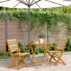 vidaXL 3-tlg. Bistro-Set Beige Polypropylen und Massivholz Produktbild-Vorschau 2
