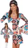 Hippie 70s Blumen Swingkleid Stirnband Karneval Fasching Produktbild-Vorschau 5