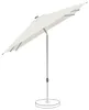 A white rectangular patio umbrella with a gray pole and base, shown against a white background. Produktbild-Vorschau