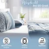 Biber Bettwäsche Set 155x220 cm Blau Weiß Gestreift Produktbild-Vorschau 4