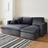 sweeek - 3-Sitzer Ecksofa mit Samtbezug und Schlaffunktion Produktbild-Vorschau 6