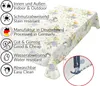 Tischdecke Wachstuch Blumen Grün Robust Wasserabweisend Produktbild-Vorschau 2