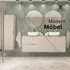 Rodan | Badezimmerschränke 40cm | Beige Matt - Holz | B/H/T Produktbild-Vorschau 4