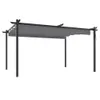 Pavillon mit Ausziehbarem Dach 4x3 m Anthrazit Produktbild-Vorschau 1
