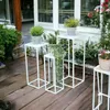 DanDiBo Blumenhocker Metall Weiß Eckig Blumenständer Produktbild-Vorschau 3