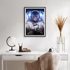 Gerahmtes Poster - Schwarzer Rahmen - Kosmonaut Katze - Produktbild-Vorschau 6