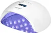 A white UV LED nail lamp with its lights on, showing the interior LEDs. Anteprima dell’immagine prodotto