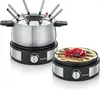 Severin Fondue-Crêpes-Kombi FO 2471: Edelstahl, schwarz, Produktbild-Vorschau 1