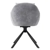 A gray swivel chair with black metal legs is shown from the back against a white background. Podgląd zdjęcia produktu