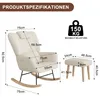 Fauteuil à bascule UnboxG avec repose-pieds, couleur beige. Voir les images du produit 6
