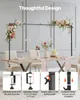 A table decorated with flowers and a cake, with the product attached to the table, and close-up views of its clamping mechanism. Voir les images du produit