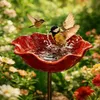 1 Stuick, Vogeltränke Blume aus Metall,Handgefertigter Produktbild-Vorschau 1