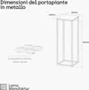 LAMO Manufaktur Portafiori in metallo bianco 68 cm | Porta Anteprima dell’immagine prodotto 3