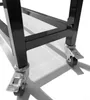 Close-up of the casters and metal frame of a firewood rack. Produktbild-Vorschau