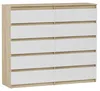 Komoda 160 cm 10 zásuvek skříňka FRAMIRE R-160-S10 sonoma Náhled obrázku produktu 1