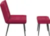 vidaXL Relaxsessel mit Hocker Weinrot Samt Produktbild-Vorschau 6