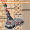 A close-up of a vacuum cleaner attachment with various floor types depicted in the background. Produktbild-Vorschau