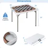 COSTWAY 90 cm inklapbare speeltafel, vierkante tafel met Productafbeelding-voorbeeld 2