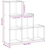 vidaXL Libreria divisoria in rovere nero 99 x 29 x 99 cm Anteprima dell’immagine prodotto 8