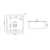 ANW HOME Lavello cucina oro 50x50 cm acciaio inox 304 Nano Anteprima dell’immagine prodotto 7