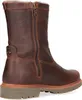 A single brown leather boot is shown from the side against a white background. Produktbild-Vorschau
