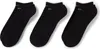 Three pairs of black ankle socks are neatly arranged on a white background. Anteprima dell’immagine prodotto