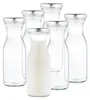 6er Set Milchflaschen 250ml Twist-Off Deckel TO53 silber Produktbild-Vorschau 1