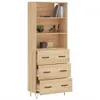 vidaXL Highboard Sonoma Eiche 69,5x34x180 cm Holzwerkstoff Produktbild-Vorschau 4
