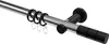 Interdeco Gardinenstange / Vorhangstange Chrom / Schwarz, Produktbild-Vorschau 1