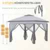 Outsunny Pavillon 3,3x3,3m, wasserabweisend Winterfest Produktbild-Vorschau 7