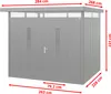 GFP Primeyard Gerätehaus Metall Gartenhaus 263x228x231 cm Produktbild-Vorschau 12