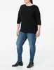 Camicia donna manica 3/4 curvy plus size longsleeve taglie Anteprima dell’immagine prodotto 9