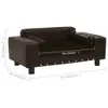 Pohovka pro psy hnědá 81x43x31 cm Plyš a umělá kůže Náhled obrázku produktu 10