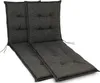 Two dark gray tufted lounge chair cushions are shown side-by-side on a white background. Produktbild-Vorschau