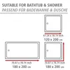 WENKO Sprchový záves Vane 180x200 cm vrátane krúžkov Náhľad obrázku produktu 4