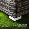 Sgabello da giardino in rattan AREBOS grigio | Cuscino Anteprima dell’immagine prodotto 7