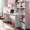 Moderner Homeoffice Schreibtisch mit 6 Ablagefächern in Weiß Voir les images du produit