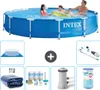 Intex-Schwimmbecken mit rundem Rahmen – 366 x 76 cm – Blau Produktbild-Vorschau 1