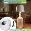 Edle Akku Flaschenlampe weiss: Dimmbar - 3 Lichtfarben: Produktbild-Vorschau 5