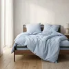 HOMLA RETIE Bavlnené posteľné prádlo modré 220x200 + Náhľad obrázku produktu 9
