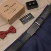 Černý pánský pásek do kalhot, 125 cm, automatický, přírodní Náhled obrázku produktu 7