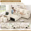 Merax L-förmiges ausziehbar Schlafsofa, Ecksofa mit Produktbild-Vorschau 9