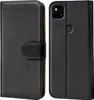 A black flip case for a Google Pixel 4a phone is shown from the front and back. Náhled obrázku produktu