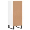 vidaXL Kredens biały wysoki połysk 34,5x34x90 cm materiał Podgląd zdjęcia produktu 9